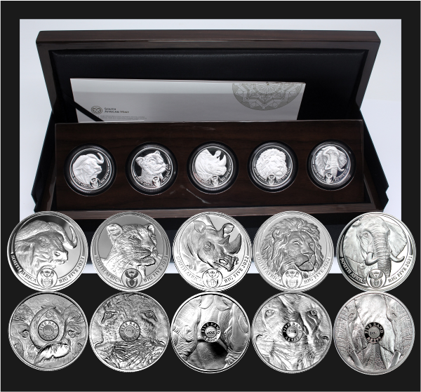 2023 Fine Silver and Gold Big Five Series II Coin Collections